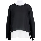 ashley brooke Damen-Bluse mit Kette, schwarz/weiß - 105207300000 - 2 - 140px
