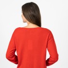 100% KASCHMIR Damen-Pullover, U-Boot rot - 109231400000 - 2 - 140px