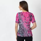 Jeannie Damen-Plissee-Shirt grau/pink/schwarz - 112341300000 - 2 - 140px