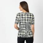 Jeannie Damen-Plissee-Shirt gelb/schwarz - 112342100000 - 2 - 140px