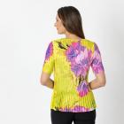 Jeannie Damen-Plissee-Shirt gelb/multicolor - 112342300000 - 2 - 140px