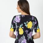 Jeannie Damen-Plissee-Shirt schwarz/multicolor - 112343000000 - 2 - 140px