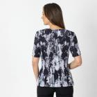 Jeannie Damen-Plissee-Shirt schwarz/grau - 112343200000 - 2 - 140px