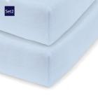 Spannbettlaken Set 4tlg. 100x200cm Set 2 weiß, 2 blau - 112682900001 - 3 - 140px