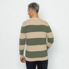Herren-Streifen-Pullover beige/salbei XXL - 113604400004 - 2 - 140px