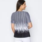 Jeannie Damen-Plissee-Shirt schwarz/weiß - 113966800000 - 2 - 140px
