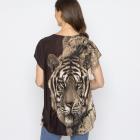 FASHION NEWS Damen-Shirt Tigerkopf Dunkelbraun M/L - 38-42 - 113979500001 - 2 - 140px