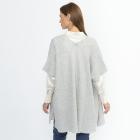 100% KASCHMIR Jacke Poncho-Style hellgrau melange 50/52 - 114107400005 - 2 - 140px