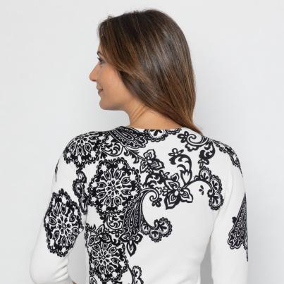 MILANO Design Pullover schwarz/ weiß