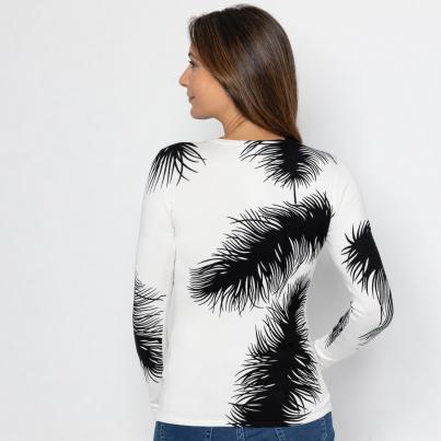 MILANO Design Pullover weiß/ schwarz