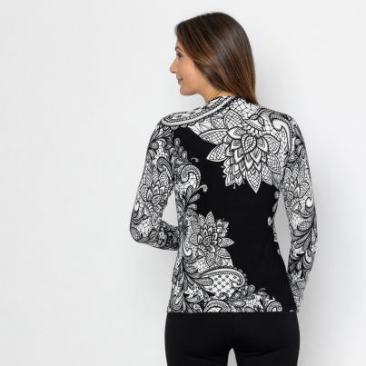 MILANO Design Pullover schwarz/  weiß