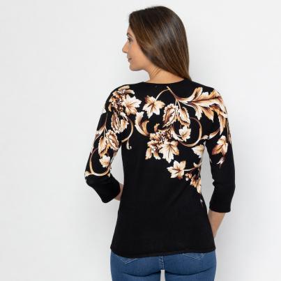 MILANO Design Pullover schwarz/camel