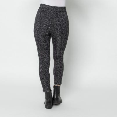 FASHION NEWS Thermo-Fleece-Leggings schwarz/weiß