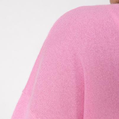 100% KASCHMIR Pullover, Rundhals, rosa