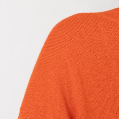 100% KASCHMIR Pullover, Rundhals, orange