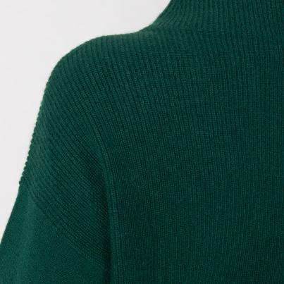 100% KASCHMIR Pullover, Stehkragen, tanne