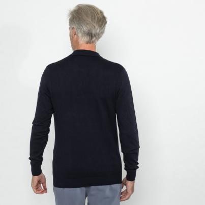 Herren-Pullover mit Polokragen marine