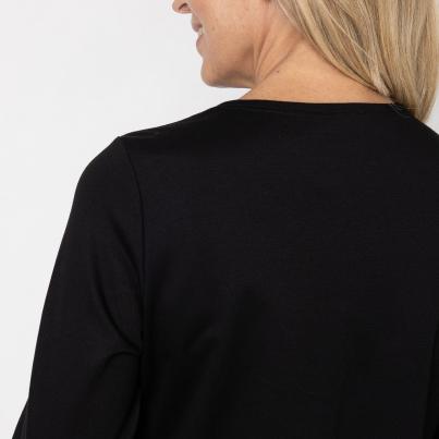 VANESSA STYLE Damen-Longshirt schwarz/türkis