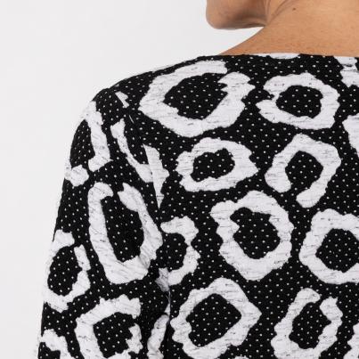 VANESSA STYLE Damen-Tunika schwarz/ weiß