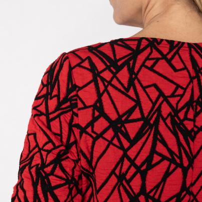 VANESSA STYLE Damen-Tunika rot/ schwarz