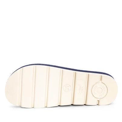 Dr. Feet Damenhausschuhe navy mit Herzen