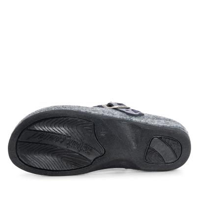 Dr. Feet Damenhausschuhe grau Leo