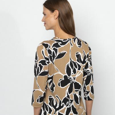 RÖSSLER SELECTION Damen Shirt taupe/schwarz/weiß