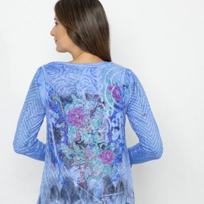 TRENDS by J. Leibfried Longshirt blau/multicolor