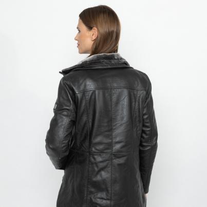 OTTO KERN Damen-Ledermantel 'Donna' schwarz