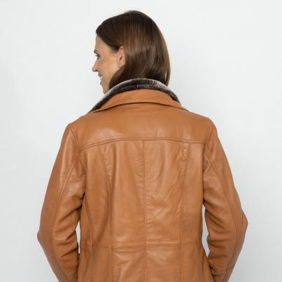 OTTO KERN Damen-Ledermantel 'Donna' camel