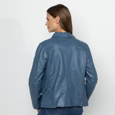OTTO KERN Damen-Lederjacke 'Elora' blau