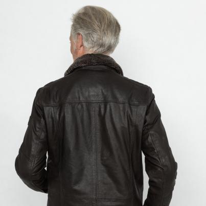 OTTO KERN Herren-Lederkurzmantel 'Brian' braun