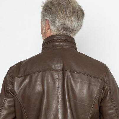 OTTO KERN Herren-Lederjacke 'Tony' dunkelbraun