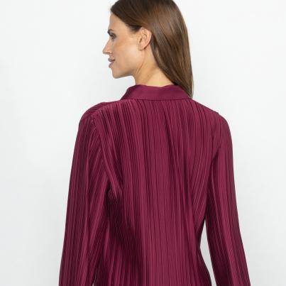 TRENDS by J. Leibfried Plissee-Bluse bordeaux