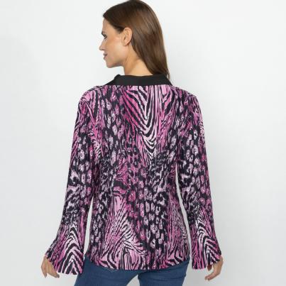 TRENDS by J. Leibfried Plissee-Bluse multicolor