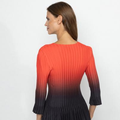 TRENDS by J. Leibfried Plissee-Shirt rot/schwarz