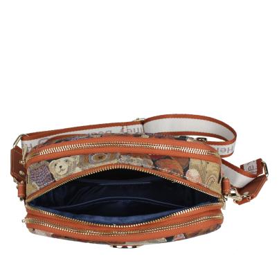 Henney Bear Umhängetasche cognac/multicolor