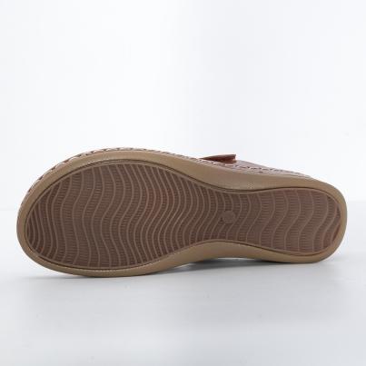 TOPWAY COMFORT Damenpantolette cognac