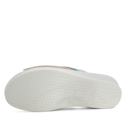 SANITAL LIGHT Damenpantolette beige/türkis