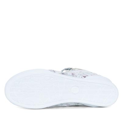 Andrea Conti Damen Lederslipper weiß gemustert