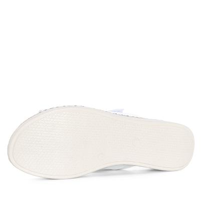 Andrea Conti Damen Ledersandalen weiß