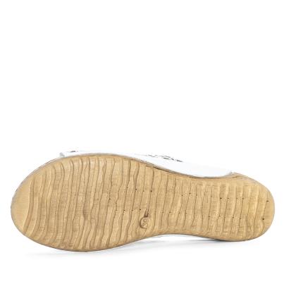 Andrea Conti Damen Lederpantolette weiß