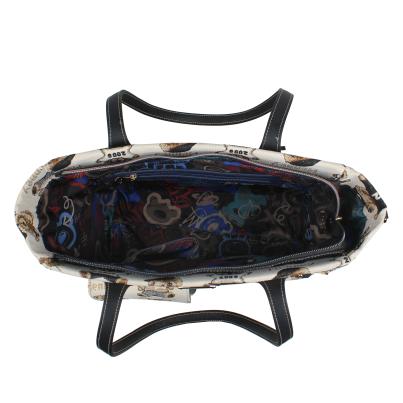 Henney Bear Schultertasche creme/dunkelblau