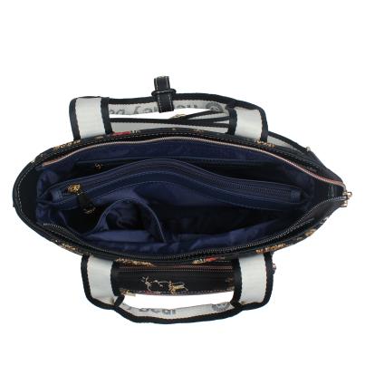 Henney Bear Henkeltasche schwarz/multicolor