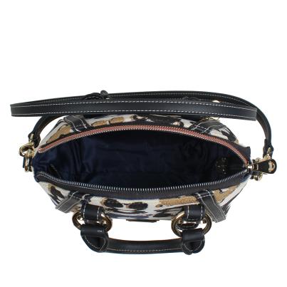 Henney Bear Henkeltasche schwarz/gemustert