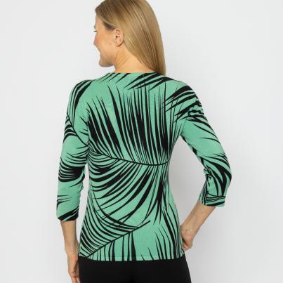 MILANO Design Damen-Pullover grün/schwarz