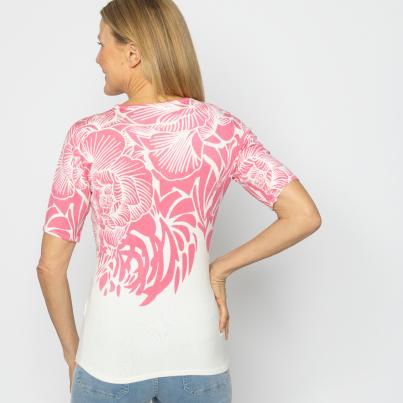 MILANO Design Damen-Pullover rosa/offwhite