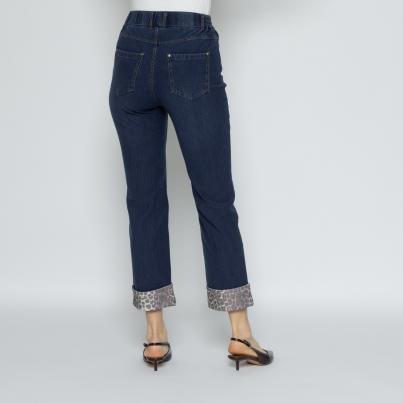 Zauberhose 'Miracle Shape' Turn Up Animal blau