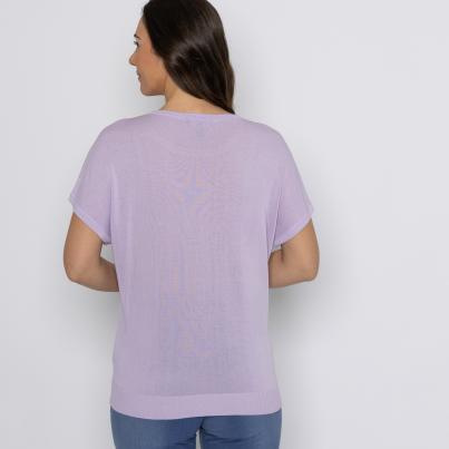mocca by J. Leibfried Strick-Shirt lavendel