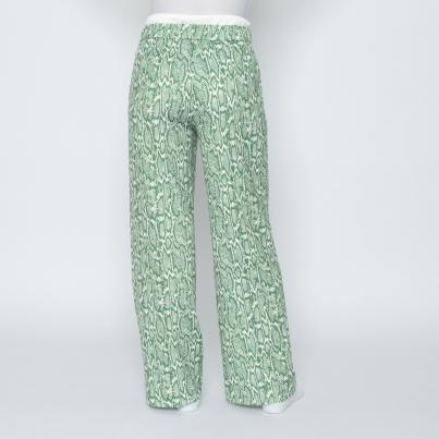 Perfectly JU Hose 'Bella' Wide grün/offwhite